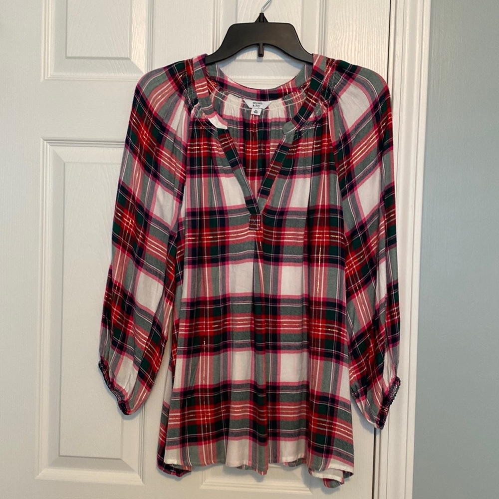 Plaid blouse